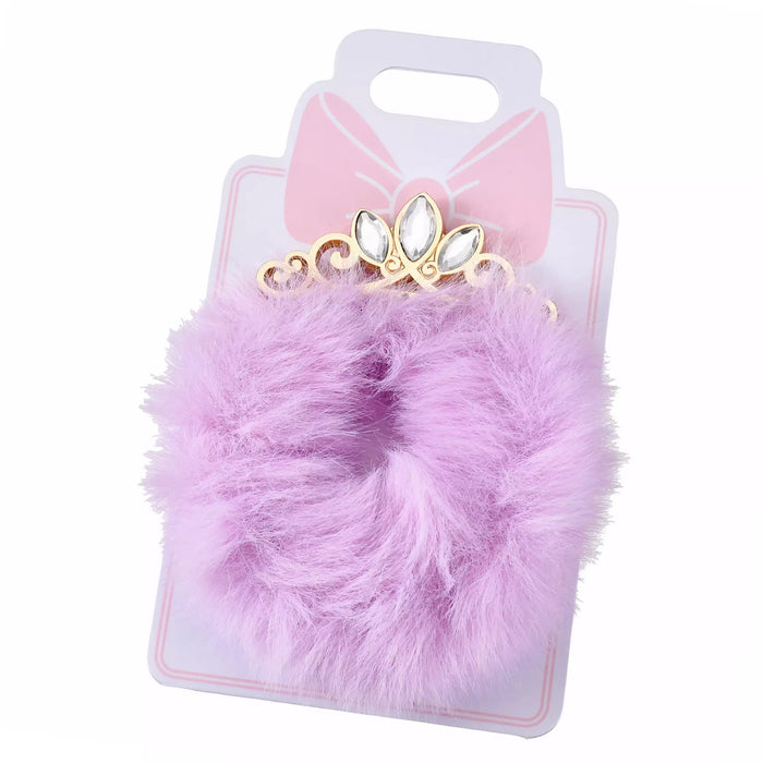JDS - Rapunzel Scrunchie Faux Fur Tiara for Kids