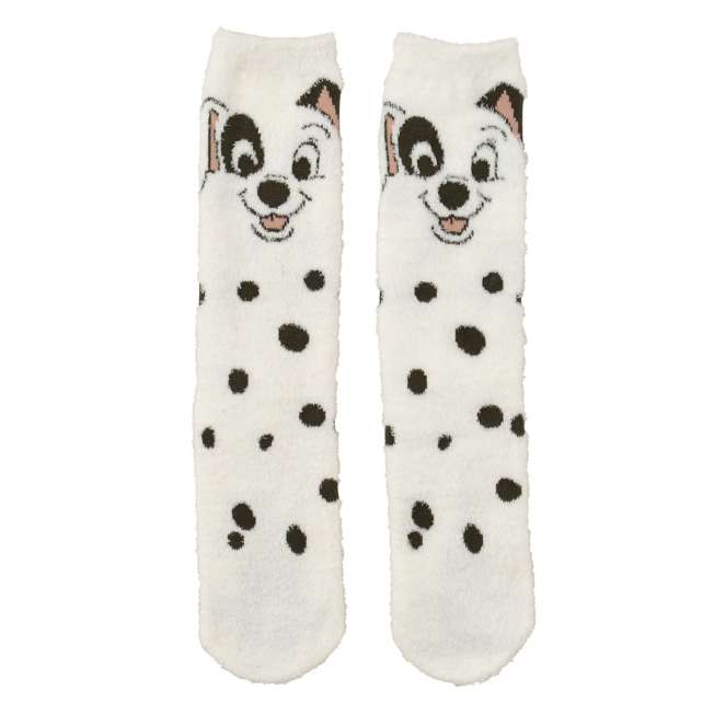 JDS - 101 Dalmatians Paw Face Fluffy Socks 23-25
