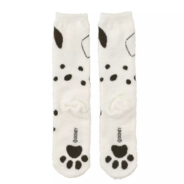JDS - 101 Dalmatians Paw Face Fluffy Socks 23-25