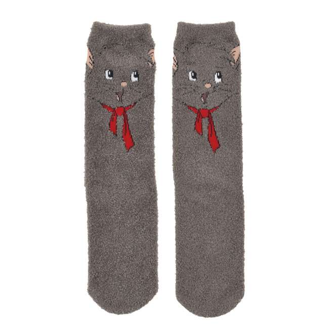 JDS - Aristocats Berlioz Paw Print Face Fluffy Socks 23-25