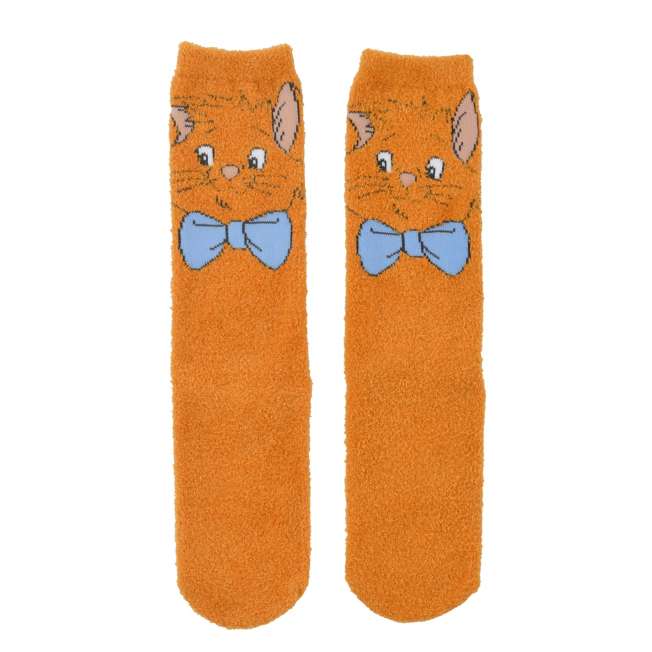 JDS - Aristocats Toulouse Paw Print Face Fluffy Socks 23-25
