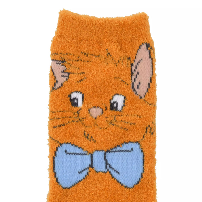 JDS - Aristocats Toulouse Paw Print Face Fluffy Socks 23-25