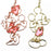 JDS - Key Chain Fes x Mickey & Minnie Mouse "Heart Line" Keychain Pair