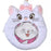 JDS - Marie The Aristocats Pouch Keychain with Button Badge, Clear Window, Fluffy and Heart-Pounding