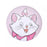 JDS - Marie The Aristocats Pouch Keychain with Button Badge, Clear Window, Fluffy and Heart-Pounding