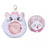 JDS - Marie The Aristocats Pouch Keychain with Button Badge, Clear Window, Fluffy and Heart-Pounding
