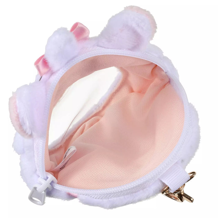 JDS - Marie The Aristocats Pouch Keychain with Button Badge, Clear Window, Fluffy and Heart-Pounding