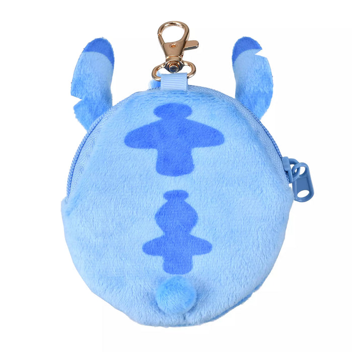 JDS - Stitch Pouch Keychain with Button Badge, Clear Window, Fluffy and Heart-Pounding