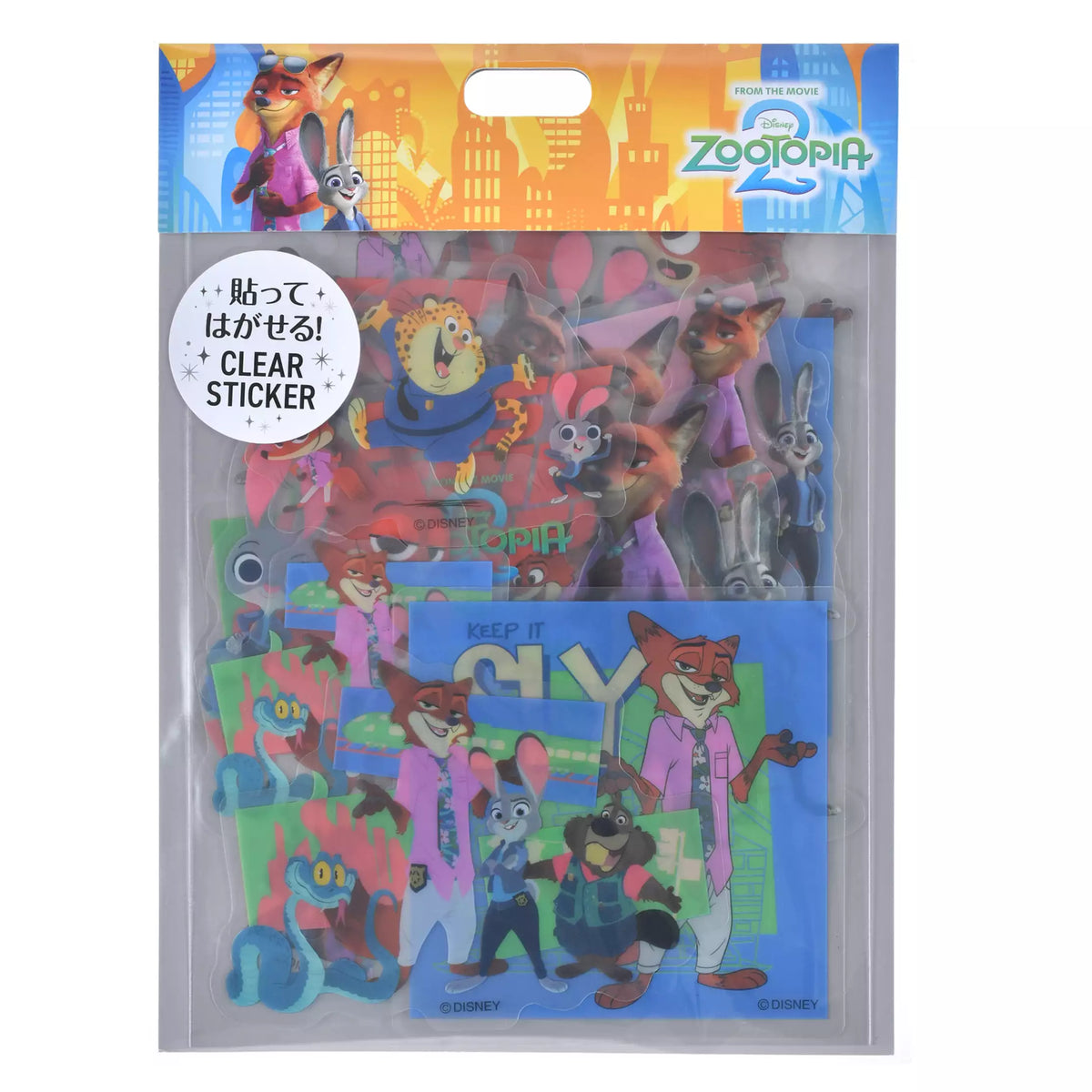 JDS - Zootopia 2 Collection x Clear, Peel-and-Stick Stickers