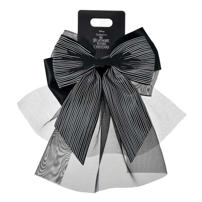 JDS -  2025 Tim Burton's The Nightmare Before Christmas x Jack Skellington Triple Ribbon Hair Clip Badge (Release Date: Sept 16, 2025)