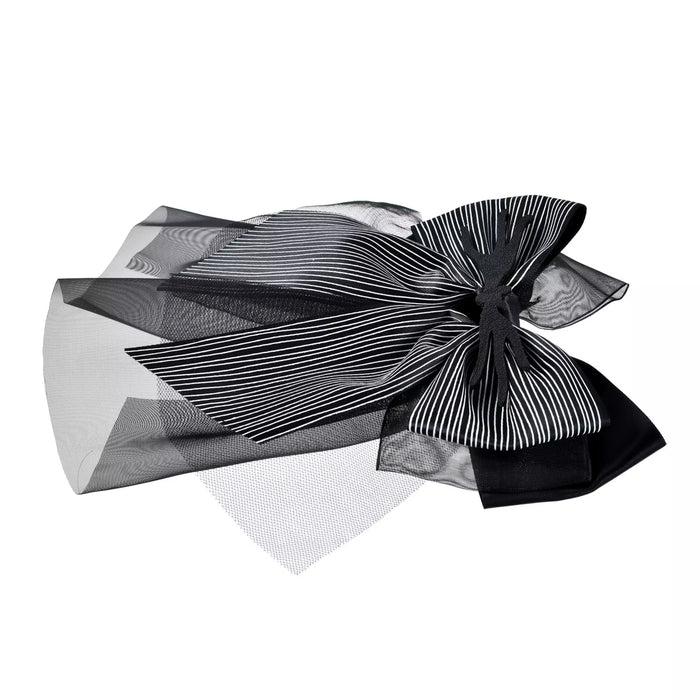 JDS -  2025 Tim Burton's The Nightmare Before Christmas x Jack Skellington Triple Ribbon Hair Clip Badge (Release Date: Sept 16, 2025)