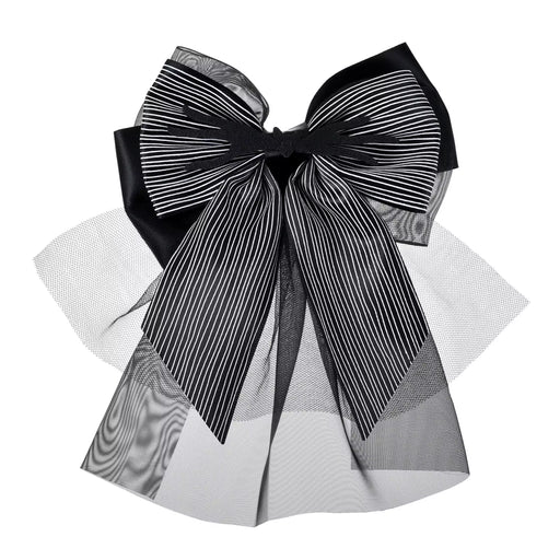 JDS -  2025 Tim Burton's The Nightmare Before Christmas x Jack Skellington Triple Ribbon Hair Clip Badge (Release Date: Sept 16, 2025)