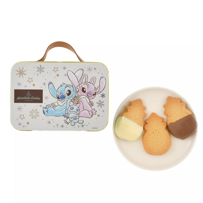 JDS - Honolulu Cookie Company Stitch, Angel, and Scrump Cookies in a Trunk Tin (Snowflake) (Release Date: Dec 2, 2025)