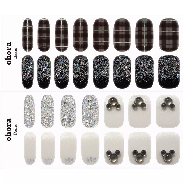 JDS -[ohora] Mickey Nail Stickers, Semi-Cured Gel Nails, NP-049-JC (Release Date: Nov 4, 2025)