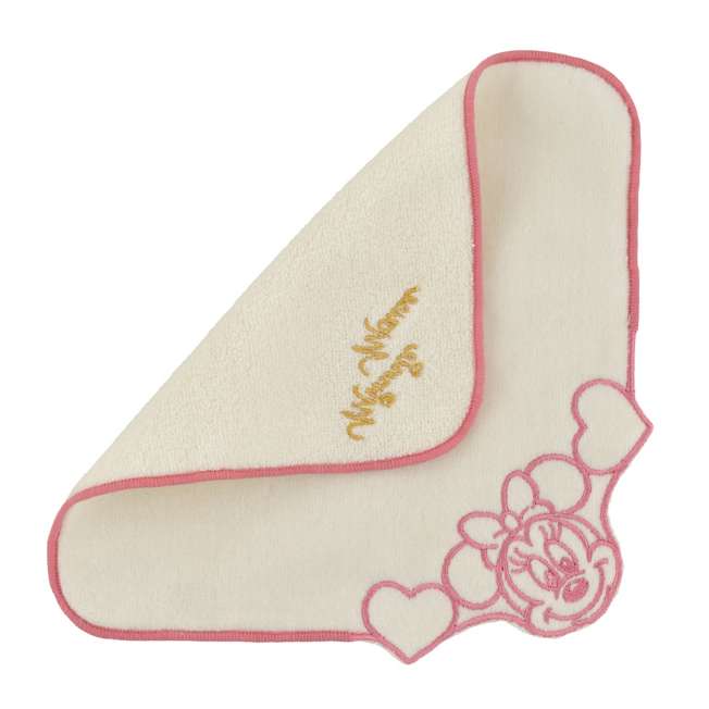JDS - Minnie Mouse Face Line Embroidery  Mini Towel