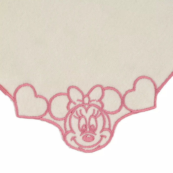 JDS - Minnie Mouse Face Line Embroidery  Mini Towel
