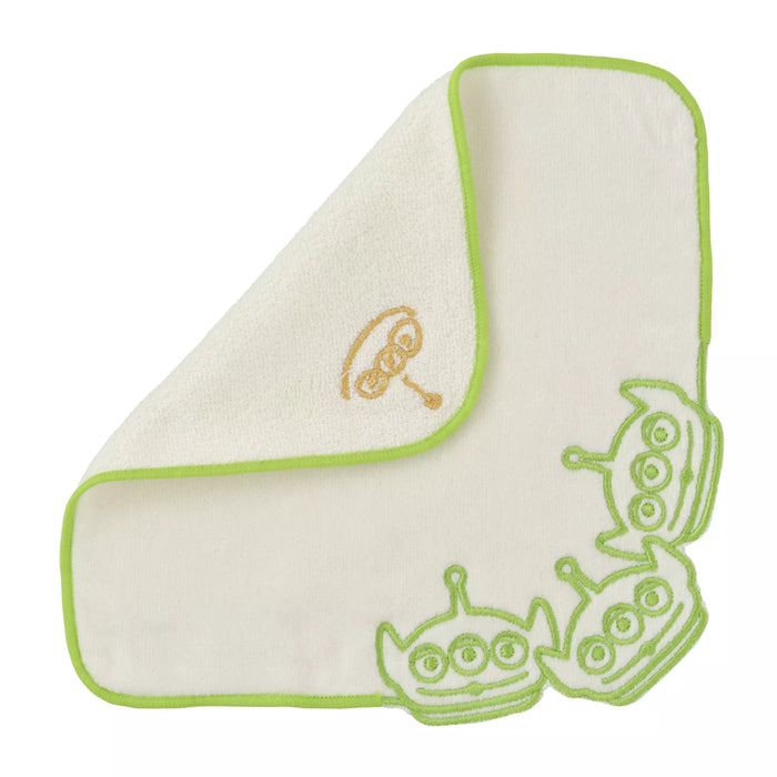 JDS - Little Green Men/Alien Face Line Embroidery  Mini Towel