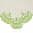 JDS - Little Green Men/Alien Face Line Embroidery  Mini Towel