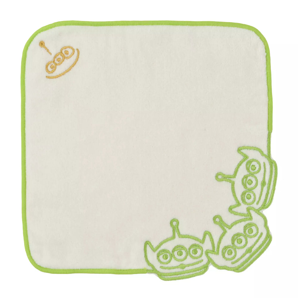 JDS - Little Green Men/Alien Face Line Embroidery  Mini Towel