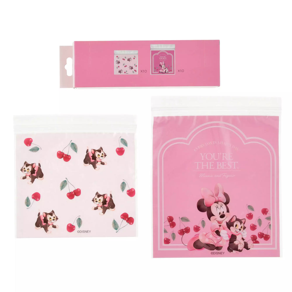 JDS - Minnie & Figaro Cherry Watercolor Zipper Bag