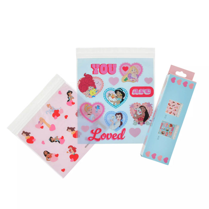 JDS - Disney Character Princess Heart Pattern Zipper Bag