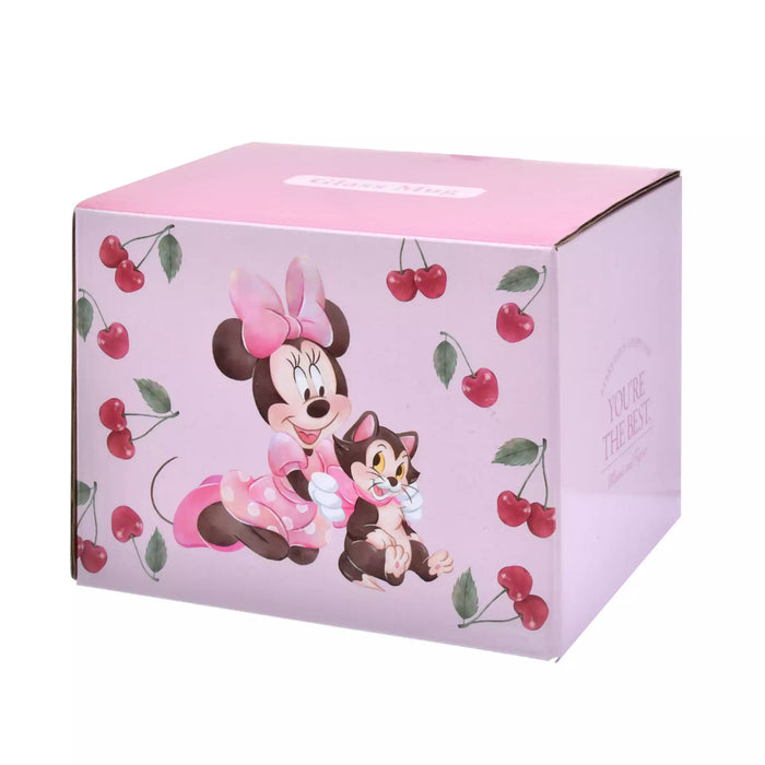 JDS - 2026 Drinkware & Bottle Collection x Minnie & Figaro Mug, Heat-Resistant Glass, Cherry, Watercolor (Release Date: Jan 20, 2026)