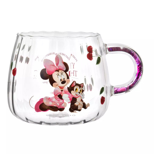 JDS - 2026 Drinkware & Bottle Collection x Minnie & Figaro Mug, Heat-Resistant Glass, Cherry, Watercolor (Release Date: Jan 20, 2026)