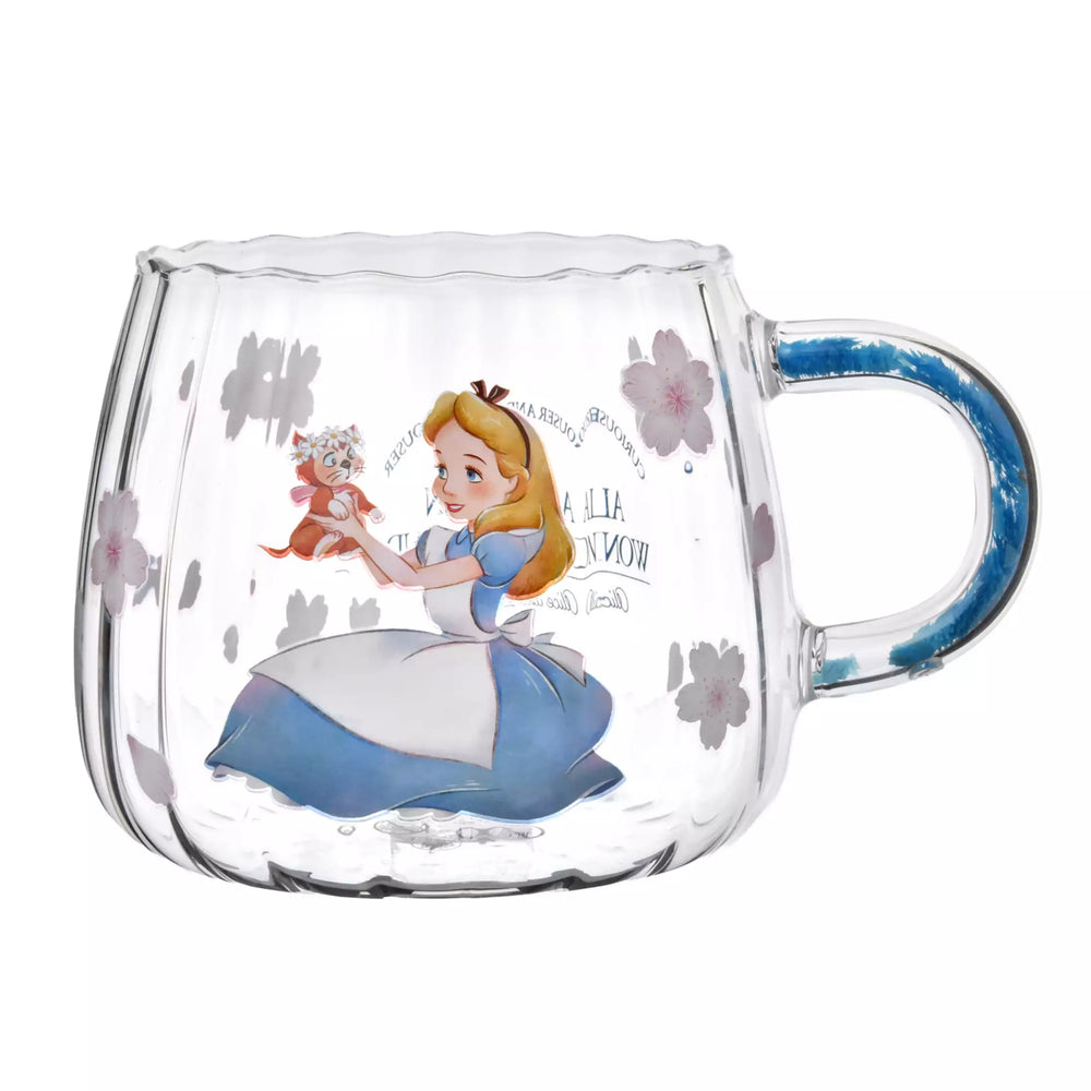 JDS - 2026 Drinkware & Bottle Collection x Alice & Dinah Mug, Heat-Resistant Glass, Sakura, Watercolor (Release Date: Jan 20, 2026)