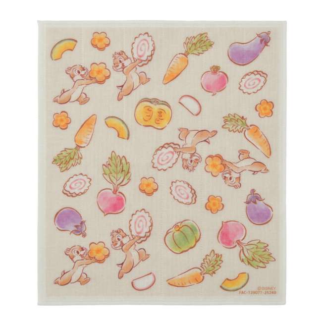 JDS - Chip & Dale Vegetable Kaya F abric Dishcloth (Release Date: Mar 3, 2026)