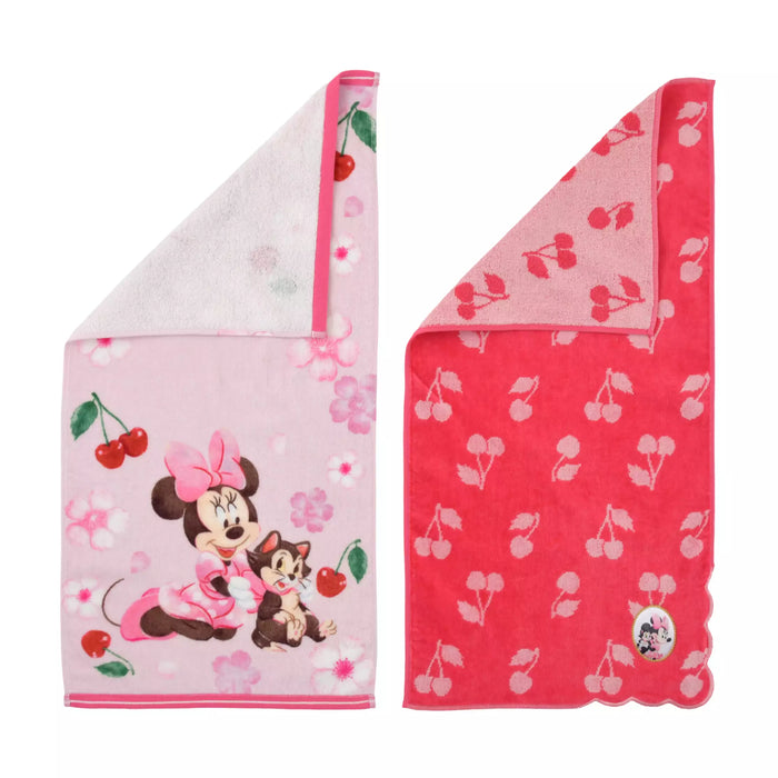 JDS - 2026 Sakura Collection x Minnie & Figaro Face Towel Set of 2 Sakura, Watercolor (Release Date: Jan 13, 2026)