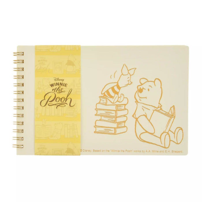 JDS - Winnie the Pooh & Piglet Ring Notebook, Horizontal, Foil Stamping, Reading