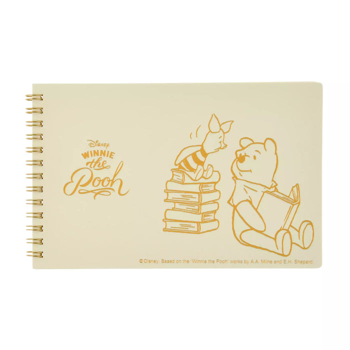 JDS - Winnie the Pooh & Piglet Ring Notebook, Horizontal, Foil Stamping, Reading