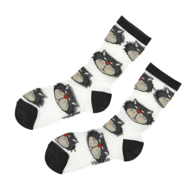 JDS - Lucifer Socks, See-Through Face, Sizes 23-25