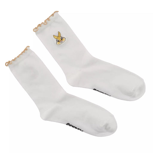 JDS - Miss Bunny Socks, Mellow Face Embroidery, Purple, Sizes 23-25