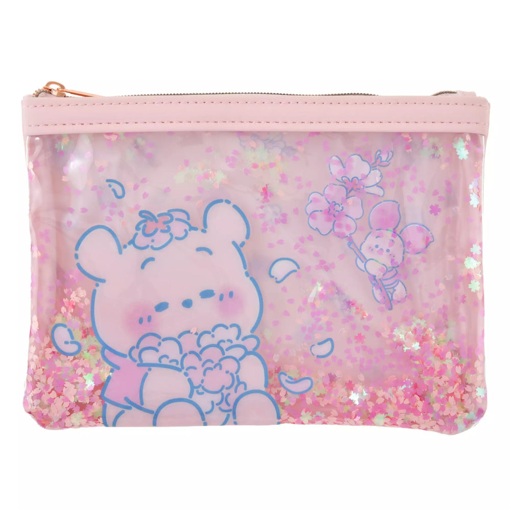 JDS - 2026 Sakura Collection x Winnie the Pooh & Piglet Flat Pouch (Release Date: Jan 13, 2026)
