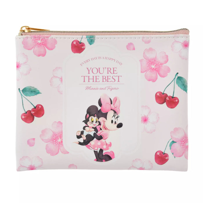 JDS - 2026 Sakura Collection x Minnie & Figaro (S) Flat Pouch  (Release Date: Jan 13, 2026)