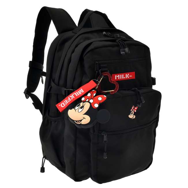 JDS - [MILKFED.] Minnie Mouse Backpack, 32L, with Charm, Pouch, and Carabiner (Release Date: Feb 10, 2026)