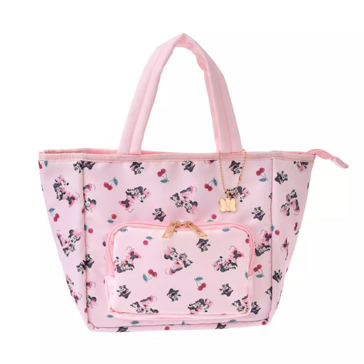 JDS - Minnie & Figaro Cherry Watercolor Cool Tote Insulated Bag with Front Pocket Charm