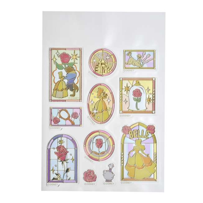 JDS - Beauty and the Beast Stained Glass Sticker
