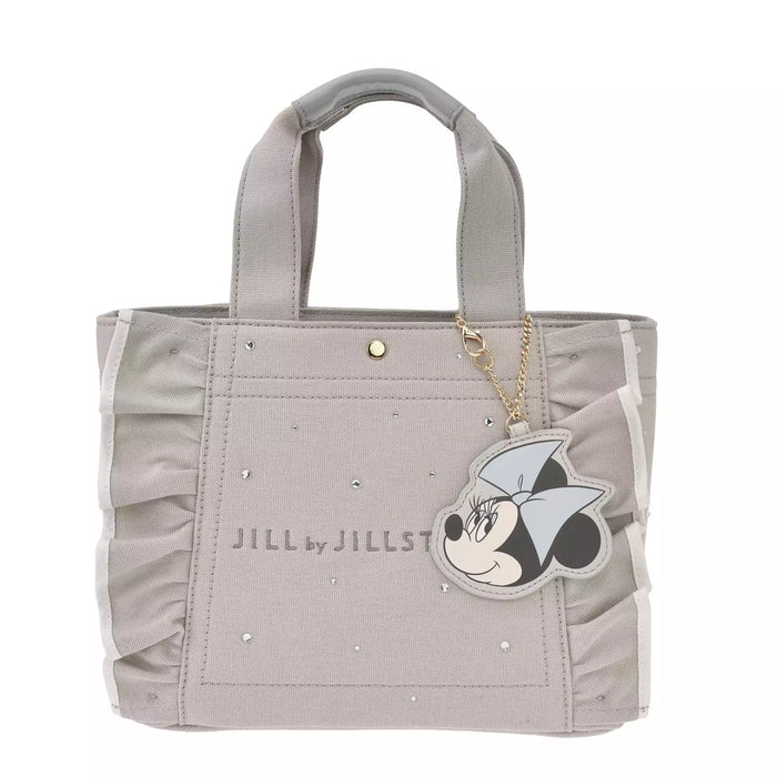 JDS - New Lifestyle x JILL by JILLSTUART] Minnie Mouse Tote Bag with Bag Charm, Jeweled Frill Tote (Release Date: Feb 6, 2026)