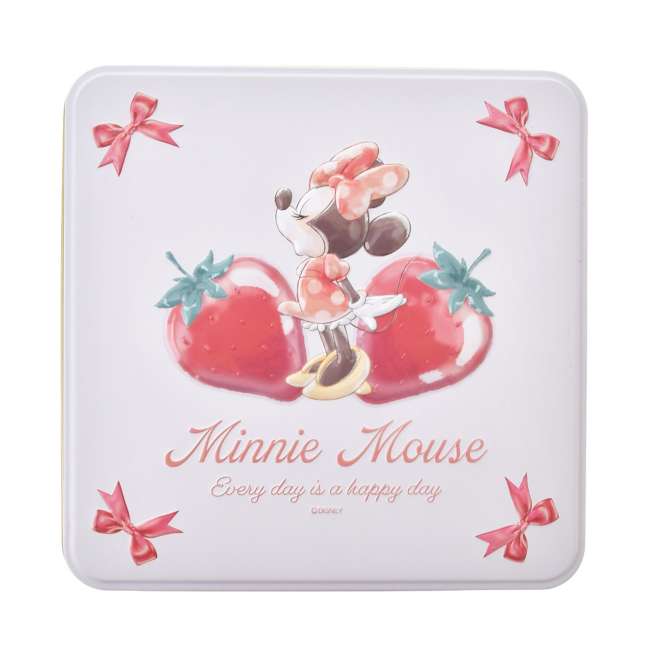 JDS - 2026 GLOSSY Fruits Collection x Minnie Mouse Waffle Cookies in a Tin, Embossed (Release Date: Jan 26, 2026)