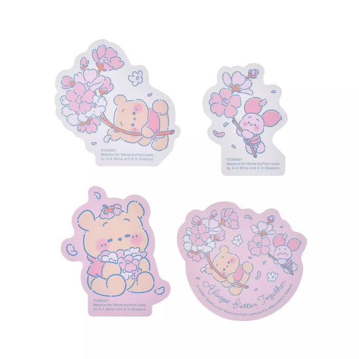 JDS - 2026 Sakura Collection x Winnie the Pooh & Piglet Die Cut Stickers Set of 4 (Release Date: Jan 13, 2026)