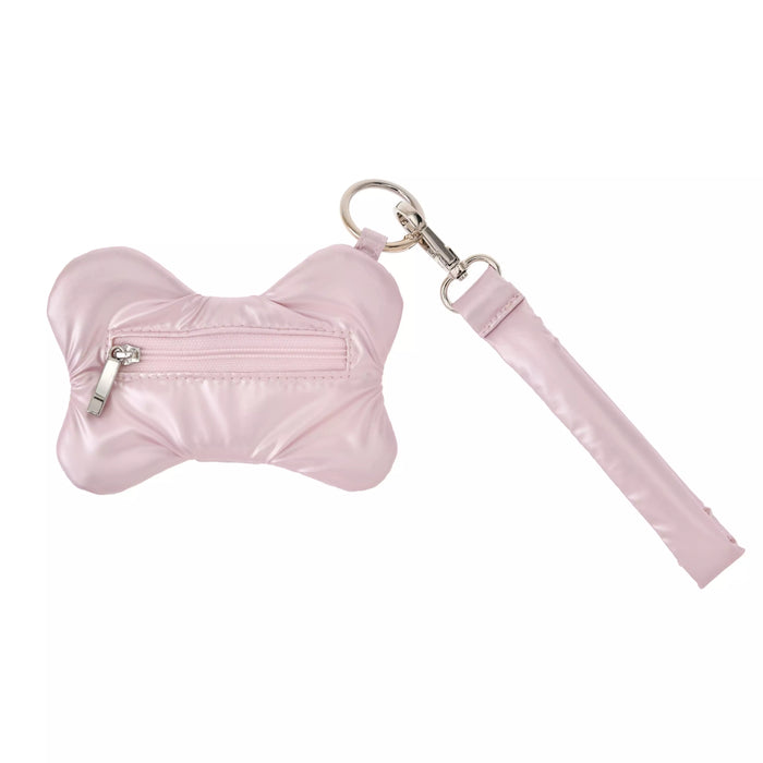 JDS - Minnie Mouse Flat Pouch with Carabiner and Hand Strap, Soft Metallic Embossed