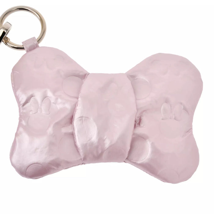 JDS - Minnie Mouse Flat Pouch with Carabiner and Hand Strap, Soft Metallic Embossed