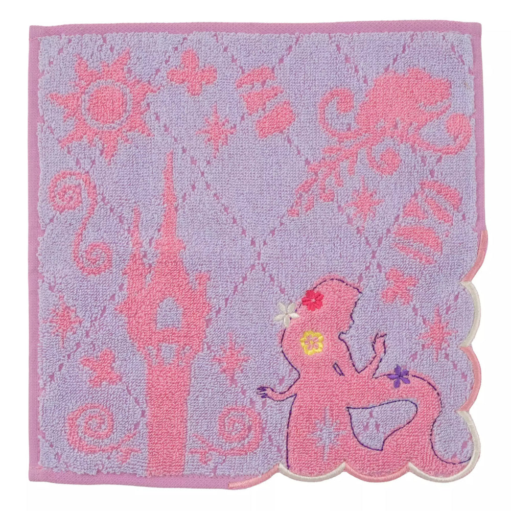 JDS - Rapunzel & Pascal Scalloped Silhouette Embroidery Mini Towel