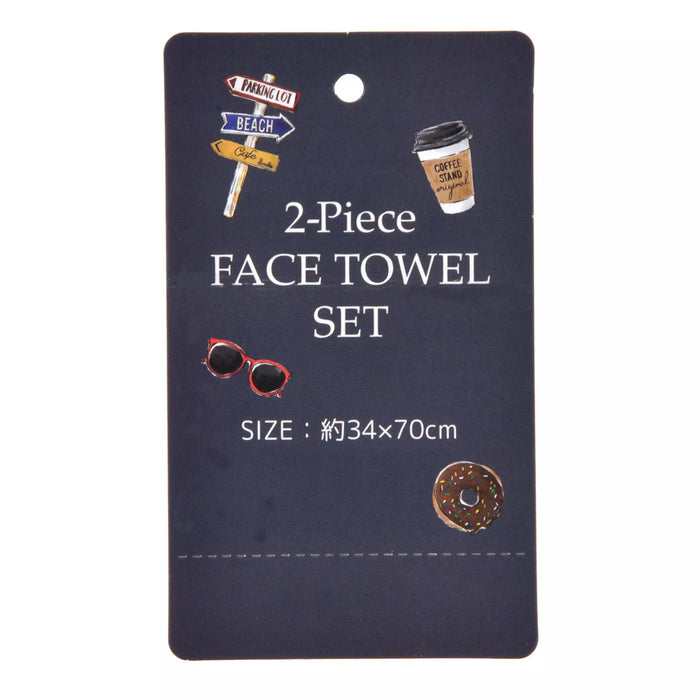 JDS - Mickey Mouse "Summer Holiday" Face Towel Set of 2