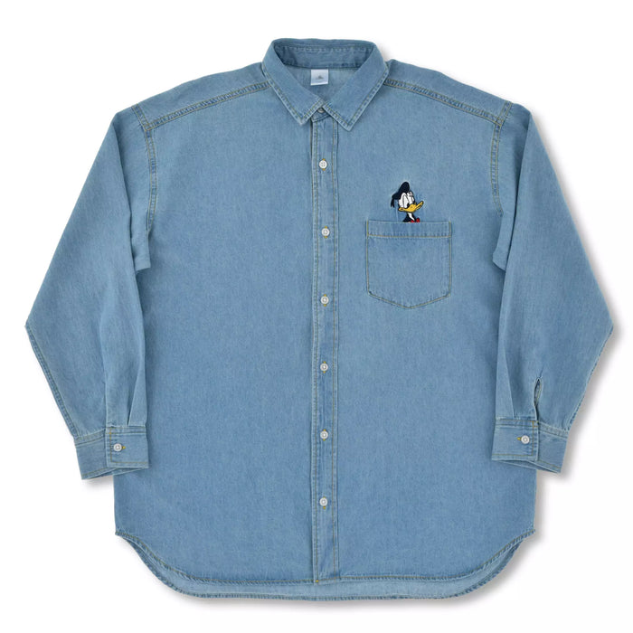 JDS - 2026 Donald Duck Fashion Collection x Donald Long-Sleeve Denim Shirt, Blue for Adults (Release Date: May 11, 2026)