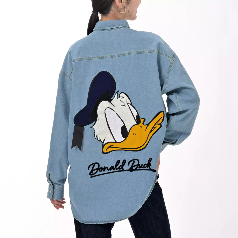 JDS - 2026 Donald Duck Fashion Collection x Donald Long-Sleeve Denim Shirt, Blue for Adults (Release Date: May 11, 2026)