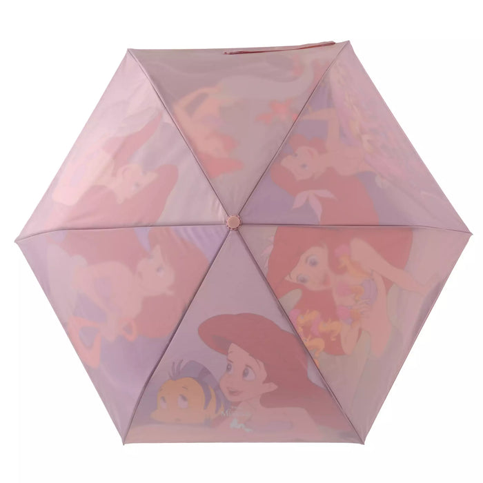 JDS - 2026 SHINY DAY x Ariel, Flounder, and Sebastian Folding Umbrella, Suitable for both sunny and rainy days, with pouch included