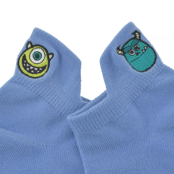 JDS - 2026 Mike & Sully Ankle Socks, Pop-Out Face Embroidery, Asymmetrical, Sizes 23-25